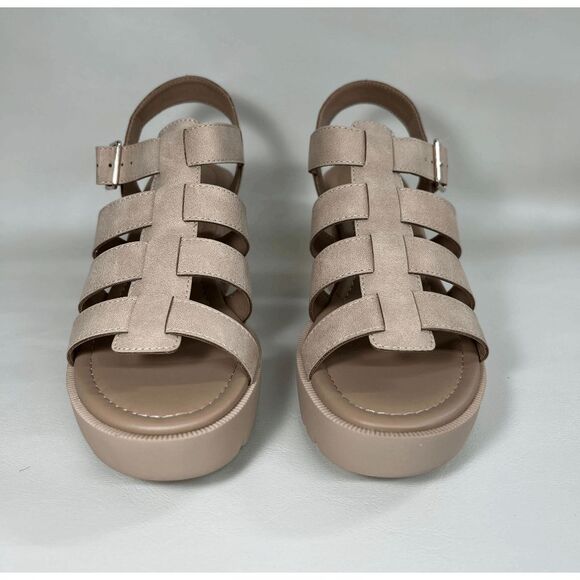 Sun + Stone Daisee Women's Platform Block Heels - Sand Smooth 7.5M - Picture 1 of 10